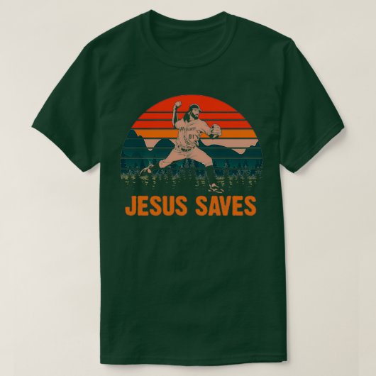 Jesus Rette Baseball Jesus T-Shirt (Design vorne)