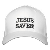 Jesus Rette! Bestickte Baseballkappe (Vorderseite)