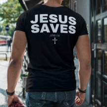 "Jesus Rette" Bibelverse Christlicher T - Shirt