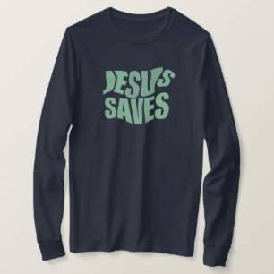 Jesus Rette Blue Print Basic Long Sleeve T - Shi T-Shirt