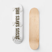 Jesus Rette Bro. Abstrakt Peeling Paint Skateboard (Vorderseite)