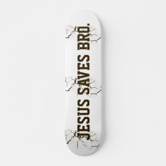 Jesus Rette Bro. Abstrakt Peeling Paint Skateboard (Vorne)