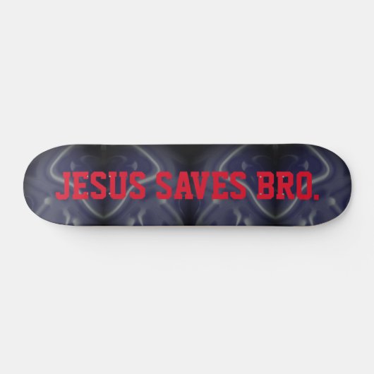 Jesus Rette Bro. Abstraktes Musterblaue Skateboard (Horizontal)