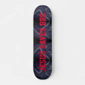 Jesus Rette Bro. Abstraktes Musterblaue Skateboard (Vorne)