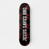 Jesus Rette Bro. Abstraktes Red Blood Skateboard (Vorne)