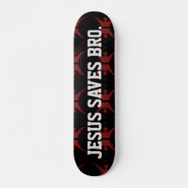 Jesus Rette Bro. Abstraktes Red Blood Skateboard
