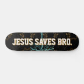 Jesus Rette Bro. Abstraktes Red Blood Skateboard (Horizontal)