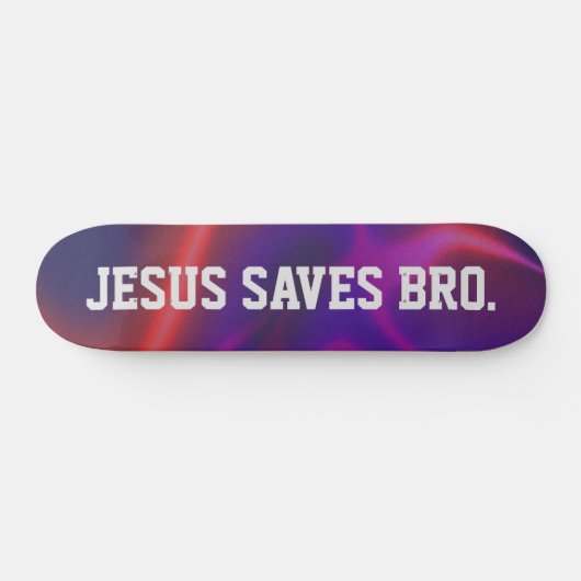 Jesus Rette Bro. Abstraktes Red Skateboard (Horizontal)