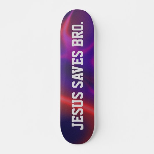 Jesus Rette Bro. Abstraktes Red Skateboard (Vorne)