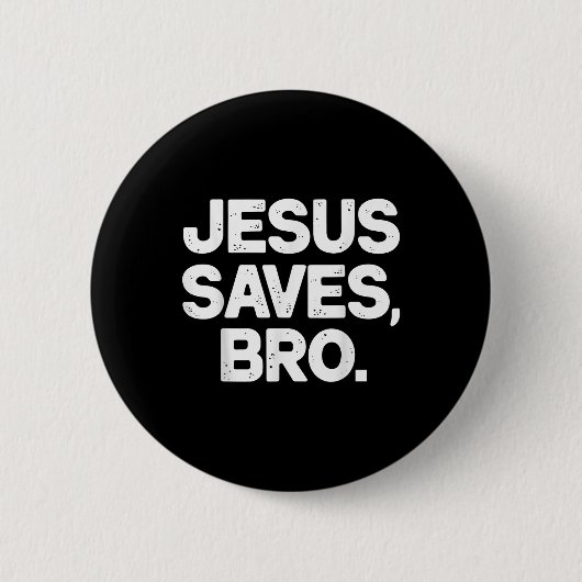 Jesus Rette Bro Christlich Button (Vorderseite)