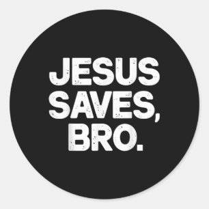 Jesus Rette Bro Christlich Runder Aufkleber