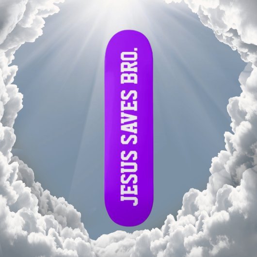 Jesus Rette Bro. Neon Lila Skateboard