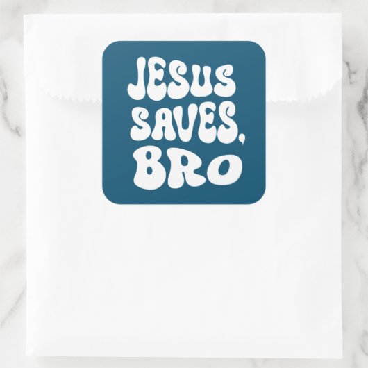 Jesus Rette Bro Quadratischer Aufkleber (Tasche)