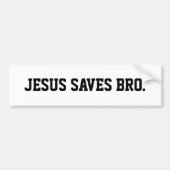 Jesus Rette Bro. Schwarz Autoaufkleber (Vorne)