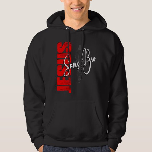 JESUS RETTE BRO VINTAG HOODIE (Vorderseite)
