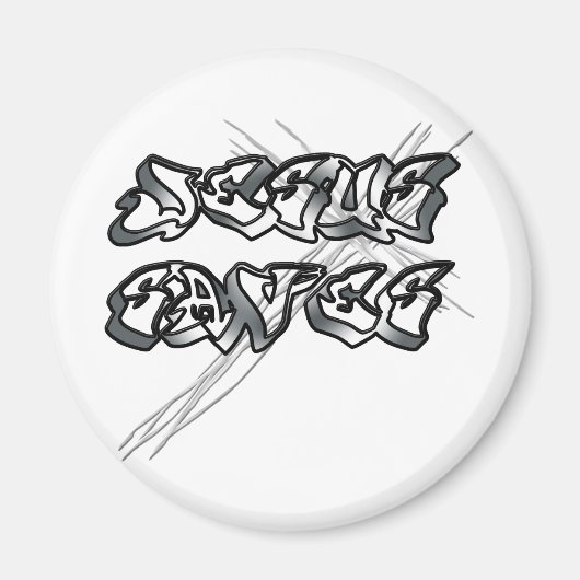 Jesus Rette Christlich Magnet (Vorne)