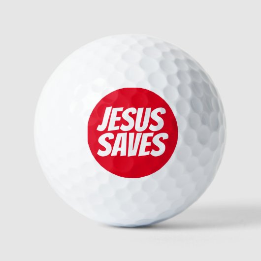 Jesus Rette Christliche Golfbälle (Vorderseite)