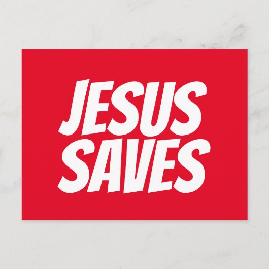 Jesus Rette Christliche Postkarte (Vorderseite)
