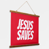 Jesus Rette Christliche Tapestry-Dekoration Wandteppich Mit Holzrahmen (Gewinkelt)
