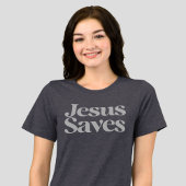 Jesus Rette Christliches Zitat aus der Inspiration Tri-Blend Shirt