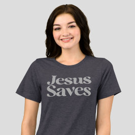 Jesus Rette Christliches Zitat aus der Inspiration Tri-Blend Shirt