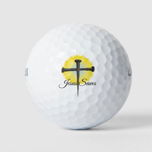 Jesus Rette Cross Golfball (Vorderseite)