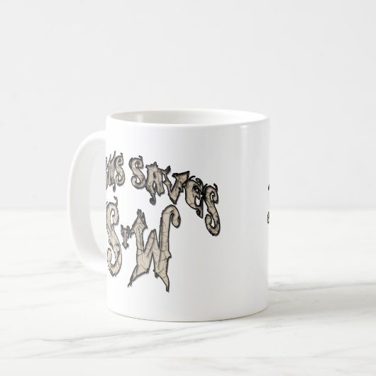 Jesus Rette das Wort Kaffeetasse (Vorderseite Links)