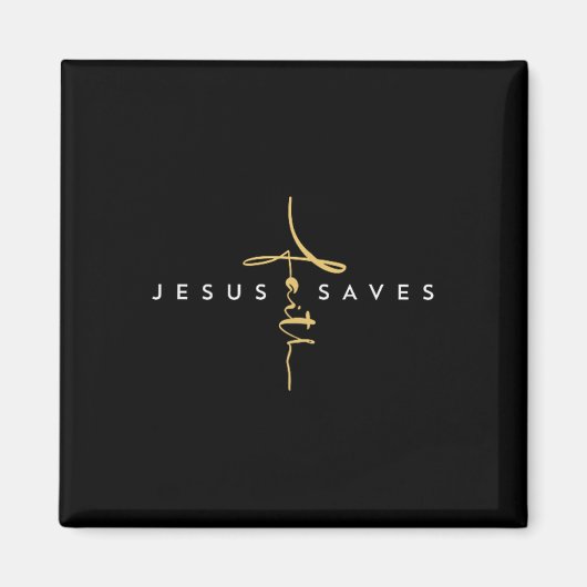 Jesus Rette den Glaube über Christus Christus, rel Magnet (Vorne)