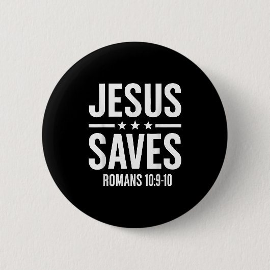Jesus Rette die römische Bibel Verse Glaube Mensch Button (Vorderseite)