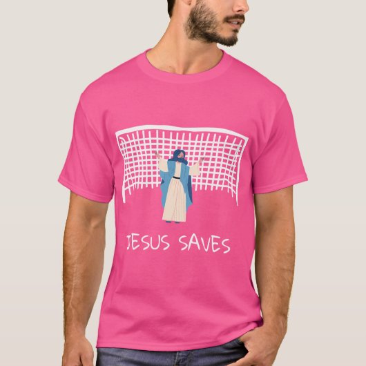 Jesus Rette Funny Christlich Meme T-Shirt (Vorderseite)