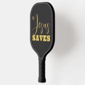 Jesus Rette Gelben Gold Glitzer Pickleball Schläger (Links)