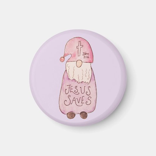 Jesus Rette Gnome Magnet (Vorne)
