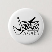 JESUS RETTE GRAFFITI BUTTON (Vorderseite)