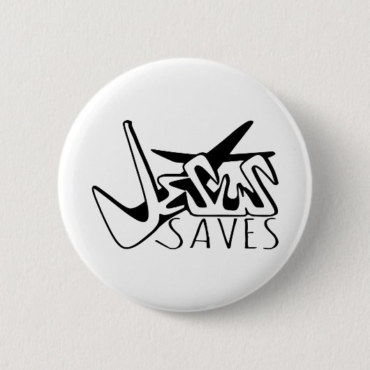 JESUS RETTE GRAFFITI BUTTON (Vorderseite)