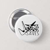 JESUS RETTE GRAFFITI BUTTON (Vorne & Hinten)