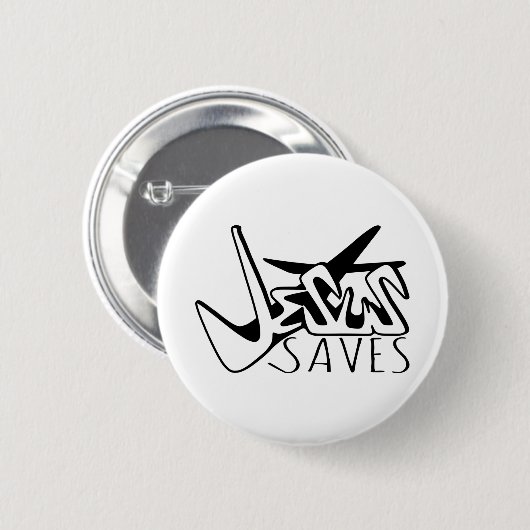 JESUS RETTE GRAFFITI BUTTON (Vorne & Hinten)