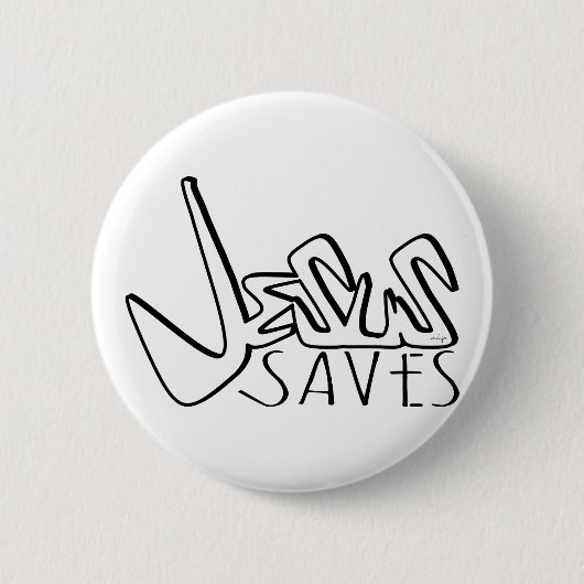 JESUS RETTE GRAFFITI BUTTON (Vorderseite)