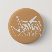JESUS RETTE GRAFFITI BUTTON (Vorderseite)
