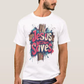 Jesus Rette: Graffiti-Erlösung T-Shirt (Vorderseite)