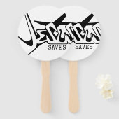 JESUS RETTE GRAFFITI FÄCHER (Vorne und Hinten)