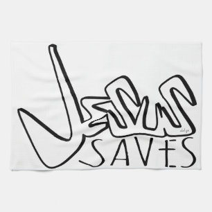 JESUS RETTE GRAFFITI KÜCHENTUCH