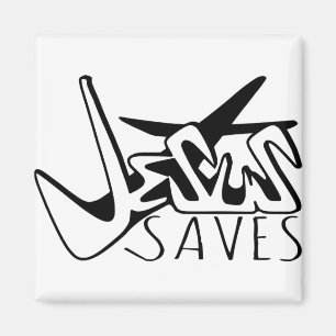 JESUS RETTE GRAFFITI MAGNET