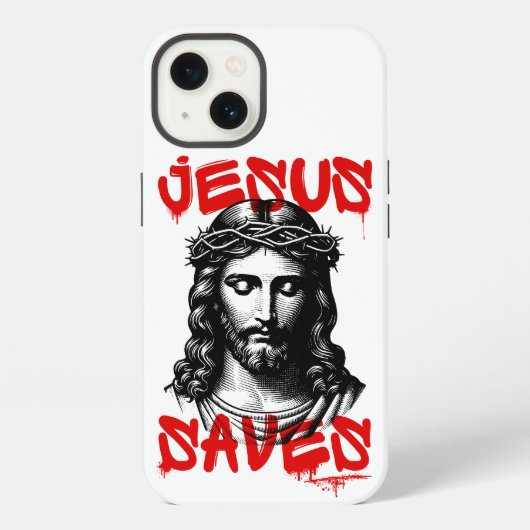 Jesus rette Graffiti-Stil iPhone Hülle (Rückseite)
