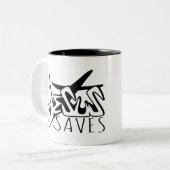 JESUS RETTE GRAFFITI ZWEIFARBIGE TASSE (Vorderseite Links)