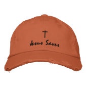 Jesus Rette - Hat Bestickte Baseballkappe (Vorderseite)