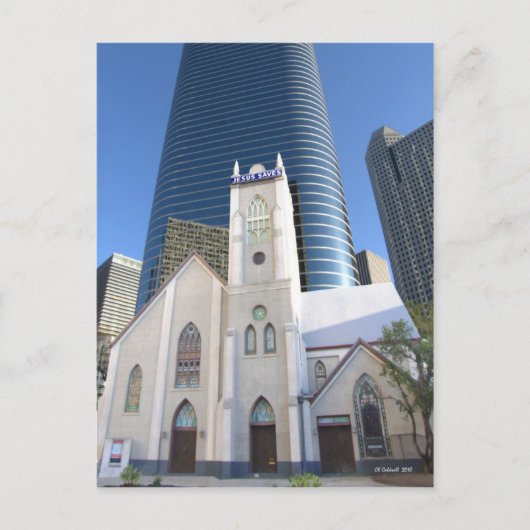 Jesus Rette Houston Postkarte (Vorderseite)