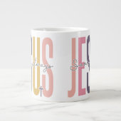Jesus rette immer Jumbo-Tasse (Vorderseite)