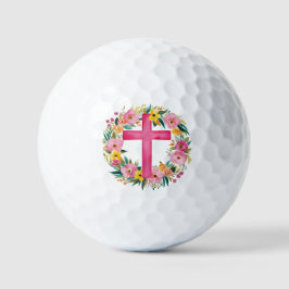 Jesus rette immer Ostern Christliche Kreuzquelle Golfball