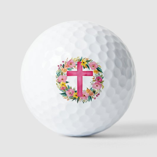 Jesus rette immer Ostern Christliche Kreuzquelle Golfball (Vorderseite)