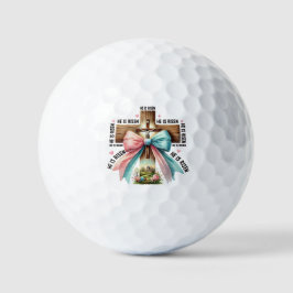 Jesus rette immer Ostern Christliche Kreuzquelle Golfball
